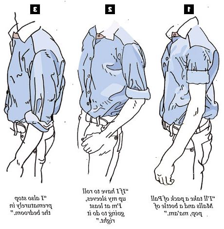 Hoe te oprollen lange mouwen op een dress shirt. Knoop de manchetten en eventuele kleinere knoppen die gaan achter de hand.