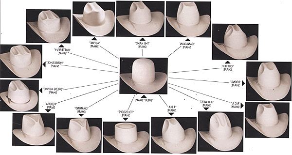 Hoe maak je een cowboyhoed vorm. Beslissen over de vorm die u wilt.